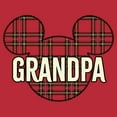 thumbnail image 2 of Men's Mickey & Friends Plaid Grandpa Patch Pull Over Hoodie, 2 of 4