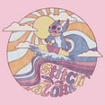 thumbnail image 2 of Girl's Lilo & Stitch Aloha Stitch Distressed Surf Circle  Graphic Tee Light Pink Small, 2 of 4