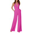 thumbnail image 3 of TSADFHJI Leather Skirts for Women Long Solid Color Jumpsuit Straight Pants Simple and Exquisite Design S, 3 of 3