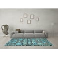 thumbnail image 3 of Ahgly Company Indoor Rectangle Persian Light Blue Traditional Area Rugs, 2' x 4', 3 of 4