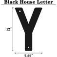 thumbnail image 2 of 12 Inch Modern Metal House Numbers, Metal Letter, Black Door Number, Metal Mailbox Numbers and Letters, Metal House Address Letters and Numbers for Outside Signs (Y), 2 of 8