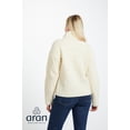 thumbnail image 3 of Irish Merino Wool Cardigan One Button Cable Knitted Sweater for Women by Aran Woollen Mills, 3 of 4