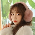thumbnail image 3 of Fashion Women Men Cold Protection Soft Plush Earmuffs Winter Warm Foldable Earflaps Faux Fur Ear-Muffs BEIGE, 3 of 8