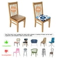 thumbnail image 5 of Blue Pioneer Flower Seat Covers for Dining Room Chairs Set Of 4,Stretch Printed Washable Chair Seat Cover with Elastic Ties and Button,Removable Waterproof Couch Cushion Covers, 5 of 6