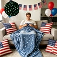 thumbnail image 6 of Lypsnake Stars Glow in The Dark Blanket, Soft Plush Flannel Throw Blanket with Luminous Star Print, Cozy Warm Bed Couch Cover for All Seasons Home Office Travel Use, 6 of 6