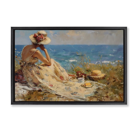 Stupell Industries Traditional Taking In The View Black Floating Frame Canvas Art, 25 x 17, by LSR Design Studio