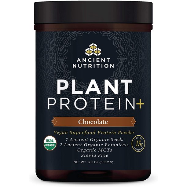 Ancient Nutrition Organic Plant Protein Vegan Plant Based Protein Powder Chocolate Formulated By Dr Josh Axe Dairy Free Gluten Free Non Gmo No Sugar Added Paleo Friendly Supplement 12 5 Oz Walmart Com Walmart Com