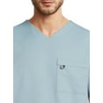 thumbnail image 3 of ClimateRight by Cuddl Duds Men's Woven Twill V-Neck Scrub Top, 3 of 5