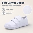 thumbnail image 2 of Girls White Shoes Canvas Comfortable Causal Sneakers for Boys Toddler Kids, 2 of 12