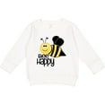 thumbnail image 2 of Inktastic Bee Happy Toddler Sweatshirt, 2 of 4