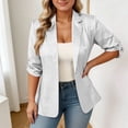 thumbnail image 2 of QHFBli Womens Sequin Jackets 3/4 Sleeve Open Front Blazer Shiny Party Jacket Comfy One Button Sparkly Party Jacket, 2 of 5