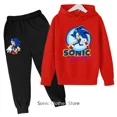thumbnail image 5 of Ropa para bebé niño, ropa informal, conjunto de sudadera con capucha Sonic, camisetas para niño, pantalones, 2 piezas, ropa para niña, chándal de moda para niño, 5 of 5