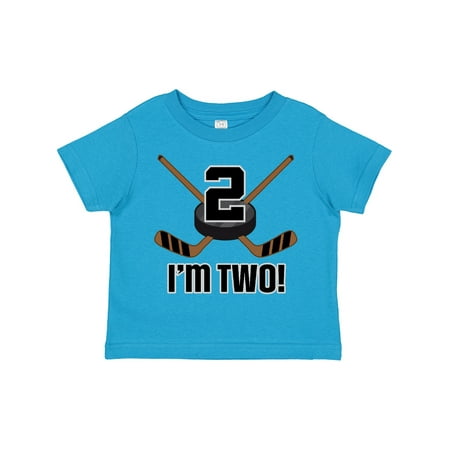 

Inktastic 2nd Birthday Ice Hockey Sports Party Boys Gift Toddler Boy Girl T-Shirt