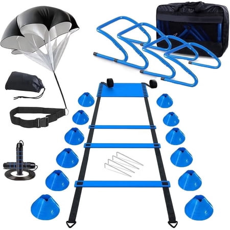 LIANGKA Agility Ladder Training Set Adjustable Speed Ladder with Carry Bag for Indoor Outdoor Fitness Drills