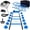 blue, variant on Professional Agility Ladder Training Set for Speed & Footwork Adjustable Fitness Equipment with Carry Bag for Coordination Quickness Agility Drills Indoor Outdoor Sports