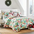 thumbnail image 5 of Merry & Bright by Levtex Home - Holly Jolly Duvet Cover Set - Twin Duvet Cover (68 x 88in.) + One Standard Pillow Case (26 x 20in.) - Christmas Tree - Red Green Teal Pink - Polyester, 5 of 8