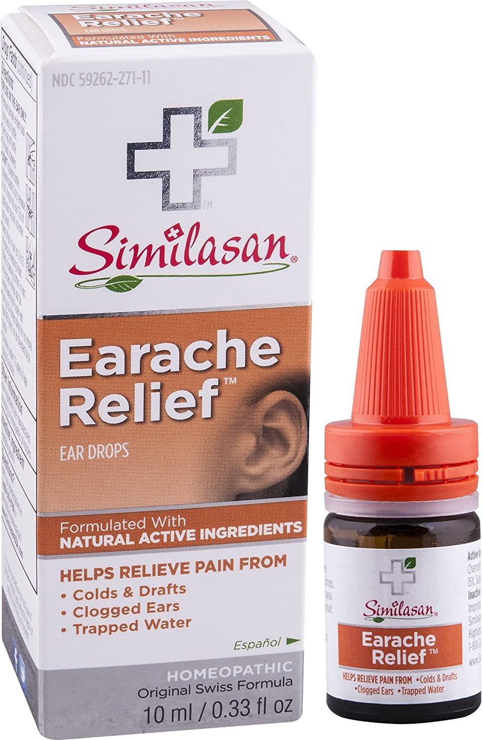 Similisan Homeopathic Natural Earache Pain Relief Ear Drop, 0.33oz, 5-Pack