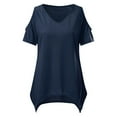 thumbnail image 5 of KaLI_store Womens Spring Tops Women's Short Sleeve Activewear T-Shirt Moisture Wicking Top Blue,S, 5 of 5