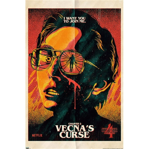 Netflix Stranger Things: Season 4 - Vecna's Curse Wall Poster, 22.375" x 34"