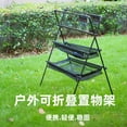 thumbnail image 7 of Camping Triangle Shelf Aluminum Alloy Folding Double-Layer with Hook Net Bag Outdoor Glamping Picnic Hanging Rack, 7 of 7