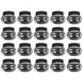 thumbnail image 7 of 20pcs Spring Cord Locks Plastic Rope End Double Holes Toggle Stoppers Sliders Rope Clip Fastener Metal Black, 7 of 7