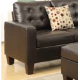thumbnail image 2 of DeeHome Modular Sectional w Ottoman Espresso Faux Leather 4pcs Sectional Sofa LAF And RAF Loveseat Corner Wedge Ottoman Tufted Cushion Couch, 2 of 9