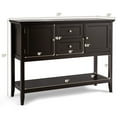 thumbnail image 2 of Costway Sideboard Buffet Table Wooden Console Table W/ Drawers & Storage Cabinets Blue Brown, 2 of 12