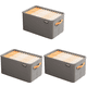 thumbnail image 1 of Caja de almacenamiento organizador de sujetador FLhrweasw tela vaquera plegable gris XL 3 piezas, 1 of 2