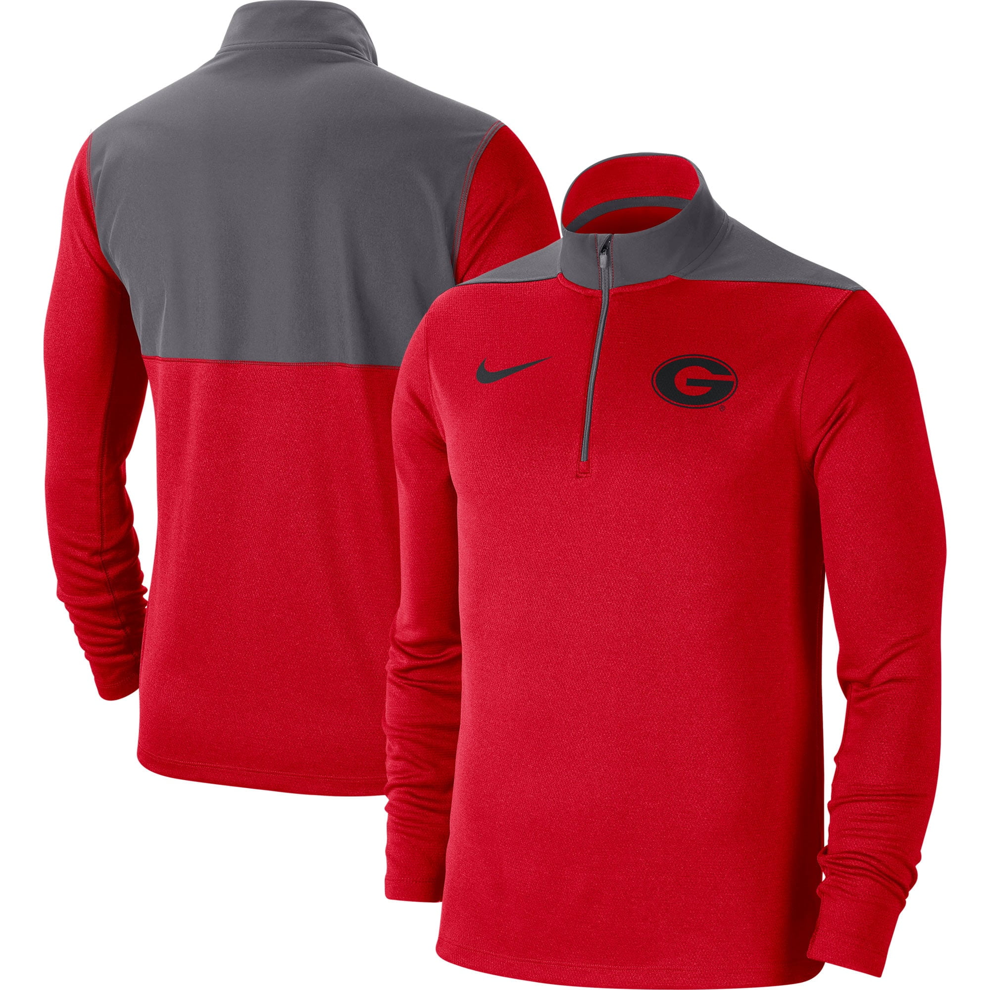 red nike quarter zip