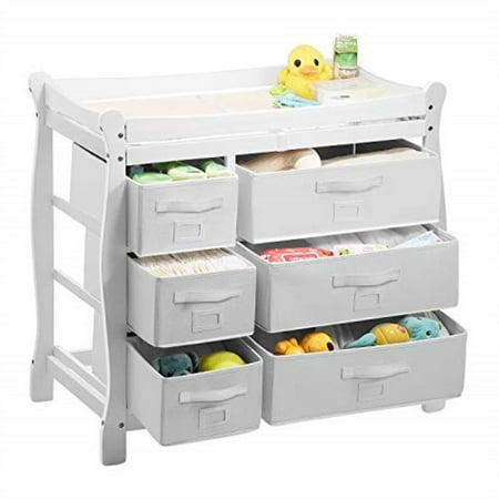 Kealive Baby Changing Table Infant Diaper Changing Table Wood