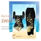 thumbnail image 1 of Traje De Baño Damas 2 piezas de traje de baño atlético de playa para mujer a la moda con vestido para accesorios femeninos (mariposa 2XL), 1 of 8