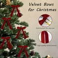 thumbnail image 4 of 12 Pcs Velvet Christmas Bows for Tree, Burgundy Velvet Ribbon Bows, Christmas Tree Decor, Velvet Christmas Ornaments, Vintage Garland Bows, Wedding & Holiday Decorations, 4 of 10