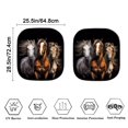 thumbnail image 4 of KUIFORTI Windshield Sun Shade for SUV Truck Van, Foldable Automotive Windshield Sunshades Cover Sun Protector, 2 Pcs Car Shades for Front Windows UV Heat Reflector, Horse Black, 4 of 5