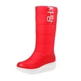thumbnail image 2 of Herrnalise Plush Warm Down Boots Thick Soled Red Cotton Boots High Boots clearance under 5 !, 2 of 9