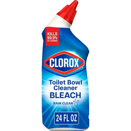 Clorox Toilet Bowl Cleaner w/Bleach, Rain Clean, 24 fl oz