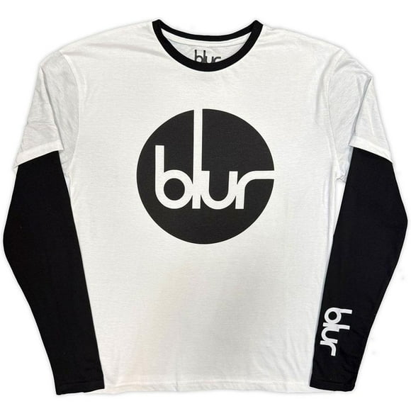 Blur Logo Cercle Adulte T-Shirt à Manches Longues Superposé