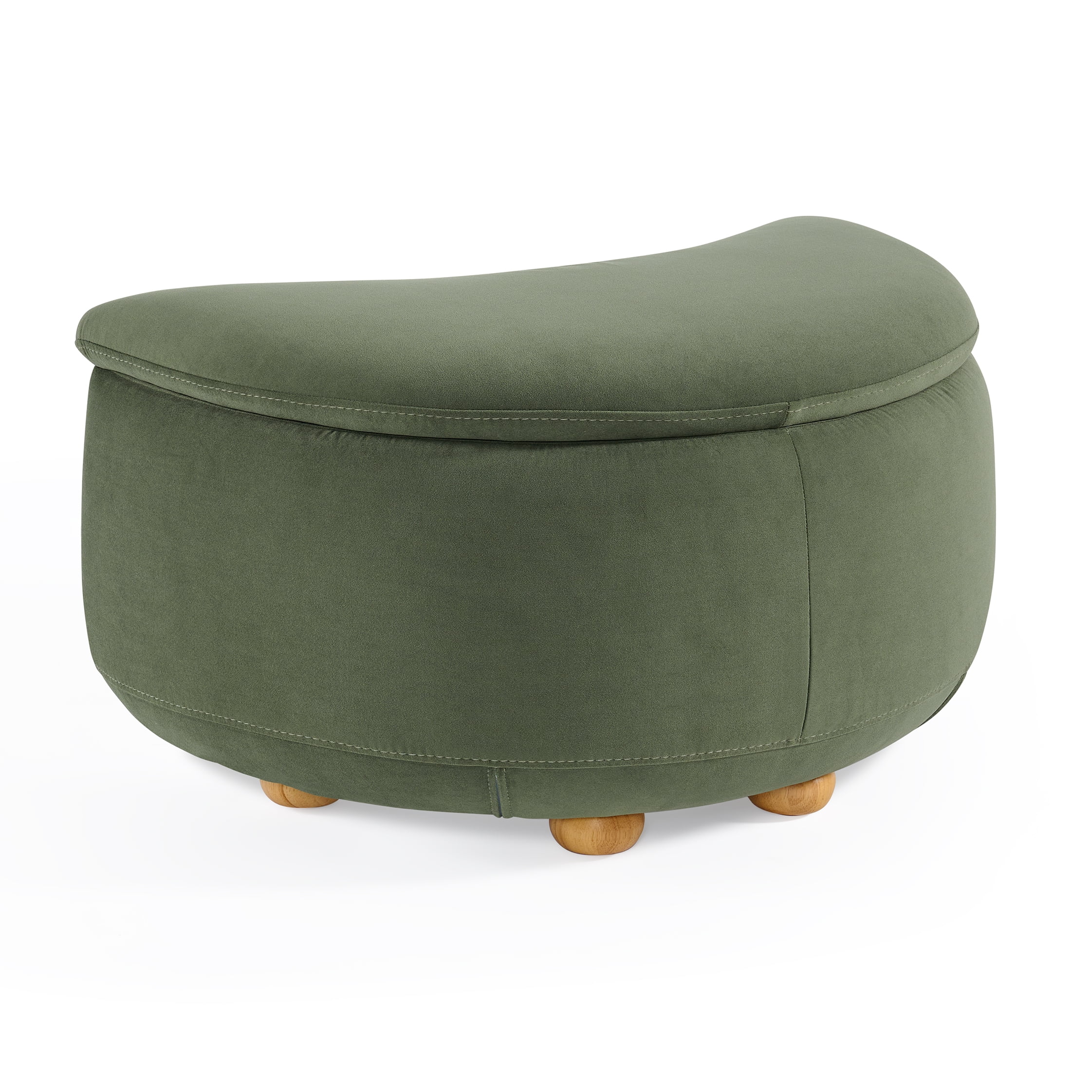 Better Homes & Gardens Juliet Modern Velvet 45.28" Chaise & Storage Ottoman, Olive