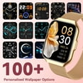 thumbnail image 2 of Tikland Smart Watch for Women 1.96'' Fitness Tracker Gold Smart Watches for Women Digital Watches 120 Sports Mode Make/Answer Call Waterproof Running Smartwatch Fits for Android iPhone 2 Straps, 2 of 7