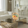 thumbnail image 3 of 1Pcs Decorative Fruit Bowl Solid Wood Storage Random Shape Beige for Home Decoration, 3 of 8