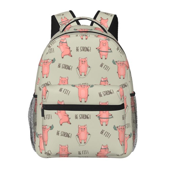 Xecao Pigs Exercising Backpack, a stylish and functional choice for both men and women, is the perfect basic bookbag for college, work, or travel