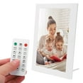 thumbnail image 2 of Digital Photo Frame White 13in HD Smart Video Music Playing Electronic Picture Frame With Remote Control 100?240V EU Plug, 2 of 5