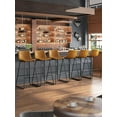 thumbnail image 4 of Bar Stools Set of 3, 30 Inches Counter Height Bar Stools with Back, Modern Faux Leather Barstools with Metal Legs and Footrest, Bar Chairs for Kitchens Island (Whiskey Brown), 4 of 9