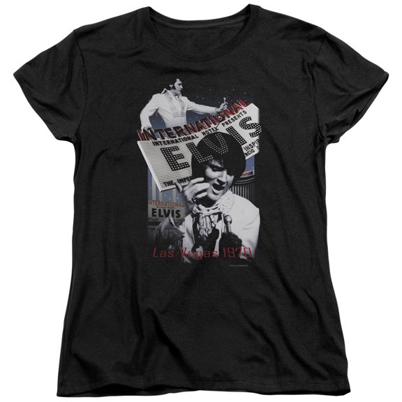 Elvis Presley International Hotel S/S Women's T-Shirt Black