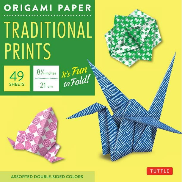 Origami Paper Traditional Prints 8 1/4" 49 Sheets Tuttle