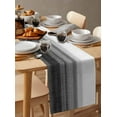 thumbnail image 3 of Hokiten Table Runners 60 Inches Long Dress Scarves, Black White Ombre Farmhouse Kitchen/Dining Table Runner, Small Coffee Tablerunners, Vintage Minimalism Abstract Stripes 13x60 Inch, 3 of 7