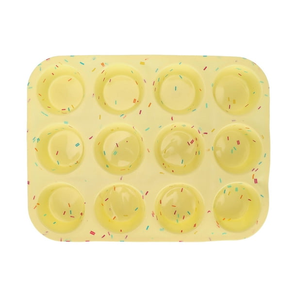 Molde de silicona para hornear con 12 compartimentos, multiusos, redondo, para huevos de Pascua, ideal para cocina de restaurante.