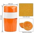 thumbnail image 3 of Citrus Juicer Lemon Squeezer, Manual Hand Juicer With Strainer And Container, For Lemon,orange,lime,citrus(orange Color), 3 of 5