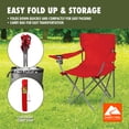 thumbnail image 6 of Ozark Trail Quad Folding Camp Chair with Cup Holder, Bright Red, 6 of 11