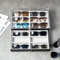 thumbnail image 3 of Organizador de gafas de sol ProCase, 12 ranuras, acrílico, parte superior transparente, negro, 3 of 6