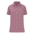 thumbnail image 3 of Womens Button Down Shirts Cotton Linen Long Sleeve Dress Shirts Casual Summer Tops Work Blouses with Pockets, 3 of 5